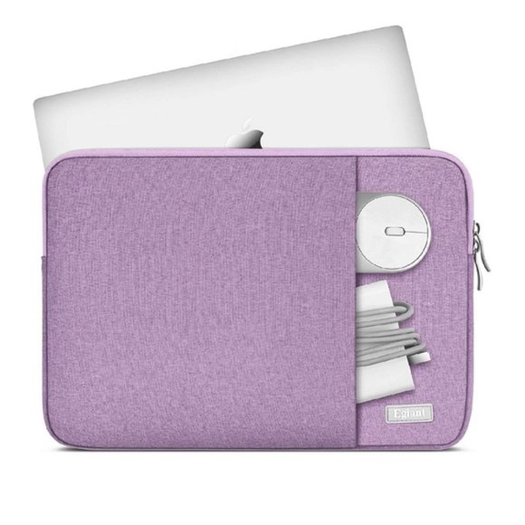 Egiant purple soft fleece lined 11" laptop sleeve - Picture 1 of 7